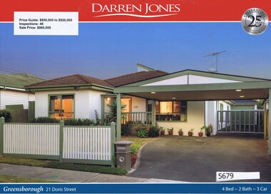 Advertising Leaflet, Darren Jones, 21 Doris Street Greensborough, 05/05/2018