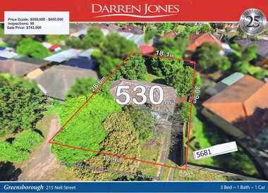 Advertising Leaflet, Darren Jones, 215 Nell Street Greensborough, 18/11/2017