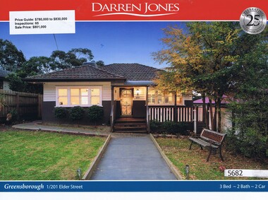 Advertising Leaflet, Darren Jones, 1/201 Elder Street Greensborough, 18/11/2017
