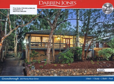 Advertising Leaflet, Darren Jones, 20 Plenty River Drive Greensborough, 16/12/2017