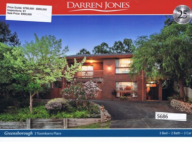 Advertising Leaflet, Darren Jones, 3 Toombarra Place Greensborough, 18/11/2017