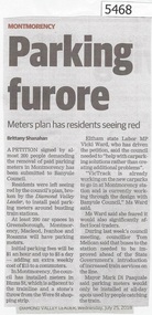 Newspaper Clipping, Diamond Valley Leader, Parking furore, 25/07/2018