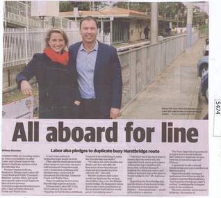 Newspaper Clipping, Diamond Valley Leader, All aboard for line, 08/08/2018