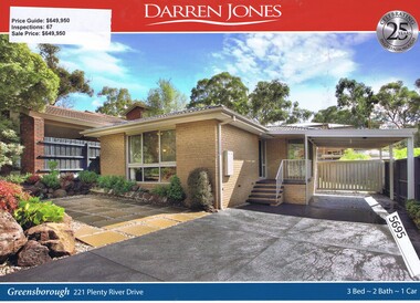 Advertising Leaflet, Darren Jones, 221 Plenty River Drive Greensborough, 13/05/2017