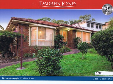 Advertising Leaflet, Darren Jones, 6/19 River Street Greensborough, 28/07/2018