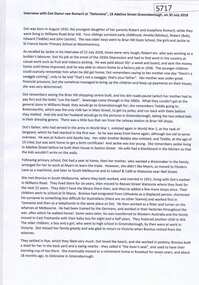 Document, Dot Stanvi, Interview with Dot Stanvi, by Peter Simmenauer, 30/07/2018