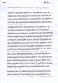 Document, John Romeril, Interview with John Davidson Romeril, by Peter Simmenauer, 22/07/2018