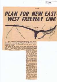 Newspaper Clipping, Diamond Valley News, Plan for new East-West freeway link, 1967c