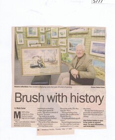 Newspaper Clipping, Diamond Valley News, Brush with history, 17/06/1995