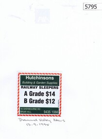 Newspaper Clipping, Diamond Valley News, Hutchinsons Building and Garden Supplies, 13/09/1995