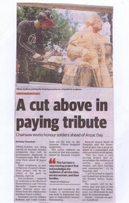 Newspaper Clipping - Digital Image, A cut above in paying tribute, 13/02/2018