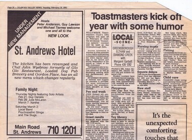 Newspaper Clipping - Digital Image, Greensborough Angling Club - Local Scene, 19/02/1991