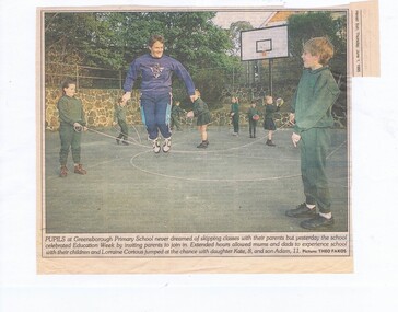 Newspaper Clipping - Digital Image, Skipping classes [Greensborough Primary School Gr2062], 01/06/1995