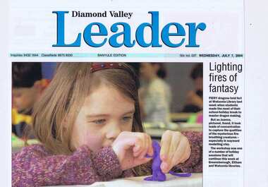 Newspaper Clipping - Digital Image, Lighting fires of fantasy [Greensborough Primary School Gr2062], 07/07/2004