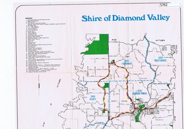 Map, Map - Shire of Diamond Valley, 1990c