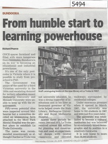 Newspaper Clipping, Diamond Valley Leader, From humble start to learning powerhouse, 24/10/2018