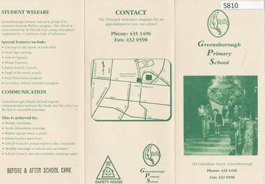Leaflet, Greensborough Primary School Gr2062, 1980s
