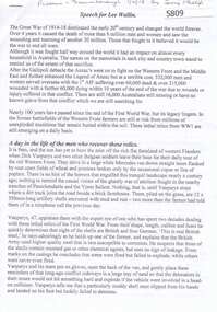 Article, Terry Phillips, Speech for Lee Wallin, by Terry Phillips at Probus Club, 01/10/2018