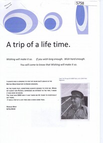 Article, Rosie Bray, A Trip of a life time, by Rosie Bray, 31/08/2018