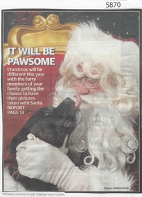 Newspaper Clipping, Diamond Valley Leader, It will be pawsome, 14/11/2018