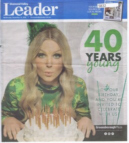 Newspaper Clipping, Diamond Valley Leader, 40 years young: Greensborough Plaza, 14/11/2018