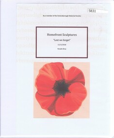 Folder, Rosie Bray, Homefront sculptures, by Rosie Bray, 11/11/2018