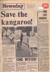 Newspaper, David Syme, Newsday: May 2-3, 1970, 02/05/1970
