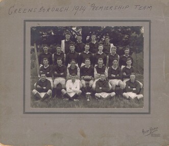 Photograph - Digital Image, Greensborough Football Club et al, Greensborough Football Club. Team photograph, 1934 Premiership team, 1934_