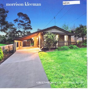 Advertising Leaflet, 161 Henry Street Greensborough, 17/11/2017