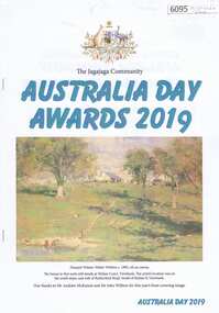 Booklet, Jenny Macklin, The Jagajaga Community Australia Day Awards 2019, 26/01/2019
