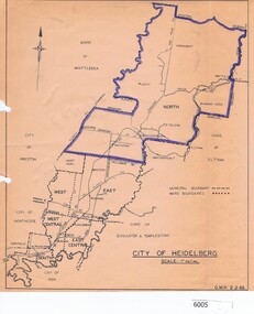 Map, City of Heidelberg, City of Heidelberg, 1962, 02/02/1962