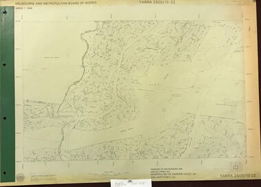 Map, Melbourne and Metropolitan Board of Works. Survey Division, MMBW, Yarra 2500 / 13.22. Greensborough, Apollo Parkways, 1979_06
