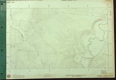 Map, Melbourne and Metropolitan Board of Works. Survey Division, MMBW, Yarra 2500 / 16.25. Wattle Glen, 1978_07