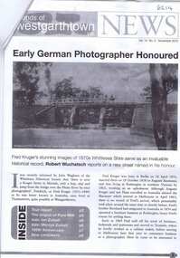 Newsletter, Friends of Westgarthtown Inc, Friends of Westgarthtown Inc. News. Vol. 14, No. 3, November 2010, 02/11/2010