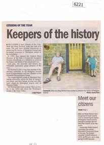 Newspaper Clipping, Leigh Rogers, Keepers of the history, by Leigh Rogers, 2011_