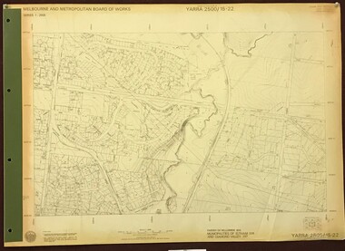 Map, Melbourne and Metropolitan Board of Works. Survey Division, MMBW, Yarra 2500 / 15.22. Eltham North. Allendale Road, 1979_08
