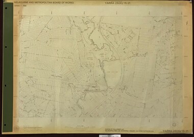 Map, Melbourne and Metropolitan Board of Works. Survey Division, MMBW, Yarra 2500 / 15.21. Eltham North, 1979_08