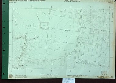Map, Melbourne and Metropolitan Board of Works. Survey Division, MMBW, Yarra 2500 / 14.28. Yarrambat Park, 1977_09