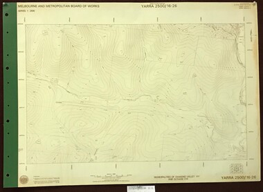 Map, Melbourne and Metropolitan Board of Works. Survey Division, MMBW, Yarra 2500 / 16.26. Diamond Creek, Broadgully Road, 1978_07