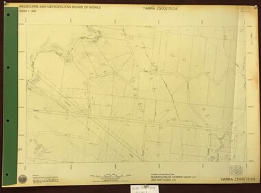 Map, Melbourne and Metropolitan Board of Works. Survey Division, MMBW, Yarra 2500 / 13.24. Plenty, Memorial Drive, 1979_03