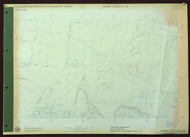 Map, Melbourne and Metropolitan Board of Works. Survey Division, MMBW, Yarra 2500 / 14.23. Diamond Creek, Sutherland Homes, 1979_05