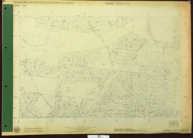 Map, Melbourne and Metropolitan Board of Works. Survey Division, MMBW, Yarra 2500 / 14.22. St Helena, St Katherine's Church, 1979_08