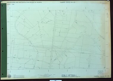 Map, Melbourne and Metropolitan Board of Works. Survey Division, MMBW, Yarra 2500 / 14.25. Plenty, Heard Road, 1978_02