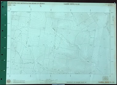 Map, Melbourne and Metropolitan Board of Works. Survey Division, MMBW, Yarra 2500 / 15.26. Yarrambat, Hacketts Road, 1978_07