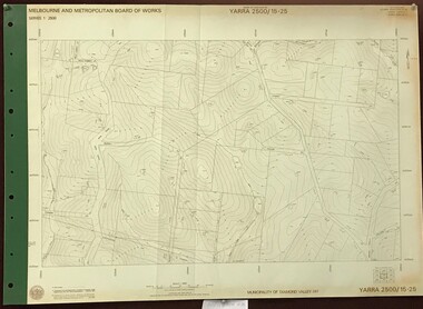 Map, Melbourne and Metropolitan Board of Works. Survey Division, MMBW, Yarra 2500 / 15.25. Yarrambat, Black Gully Road, 1978_07