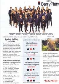 Advertising Leaflet, Barry Plant Bundoora, Barry Plant Spring selling season, 2018_08
