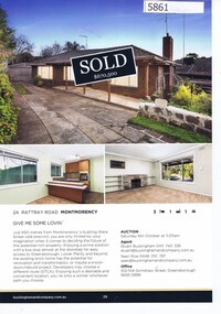 Advertising Leaflet, Buckingham and Company Estate Agents, 2A Rattray Road Montmorency; and, 16 Looker Road Montmorency, 2018_08