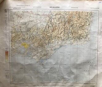Map, Australia. Department of Minerals and Energy, Melbourne, topographic map, 1970_