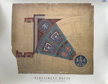 Poster, Parliament House Victoria, Parliament House Victoria: Vestibule: Encaustic tile floor, 1879_