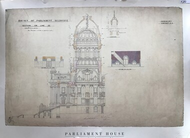 Poster, Parliament House Victoria, Parliament House Victoria: Main entrance. Portico, vestibule and dome, 1879_